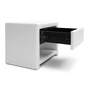 Baxton Studio Massey White Upholstered Modern Nightstand 98-4823